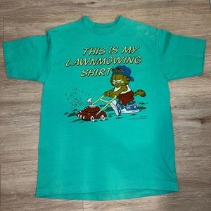 Vintage Single Stitch Garfield by Jim Davis 1978 Lawnmowing Shirt